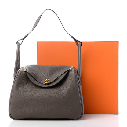 Hermes Taurillon Clemence Lindy 30 Etain 10 of 10