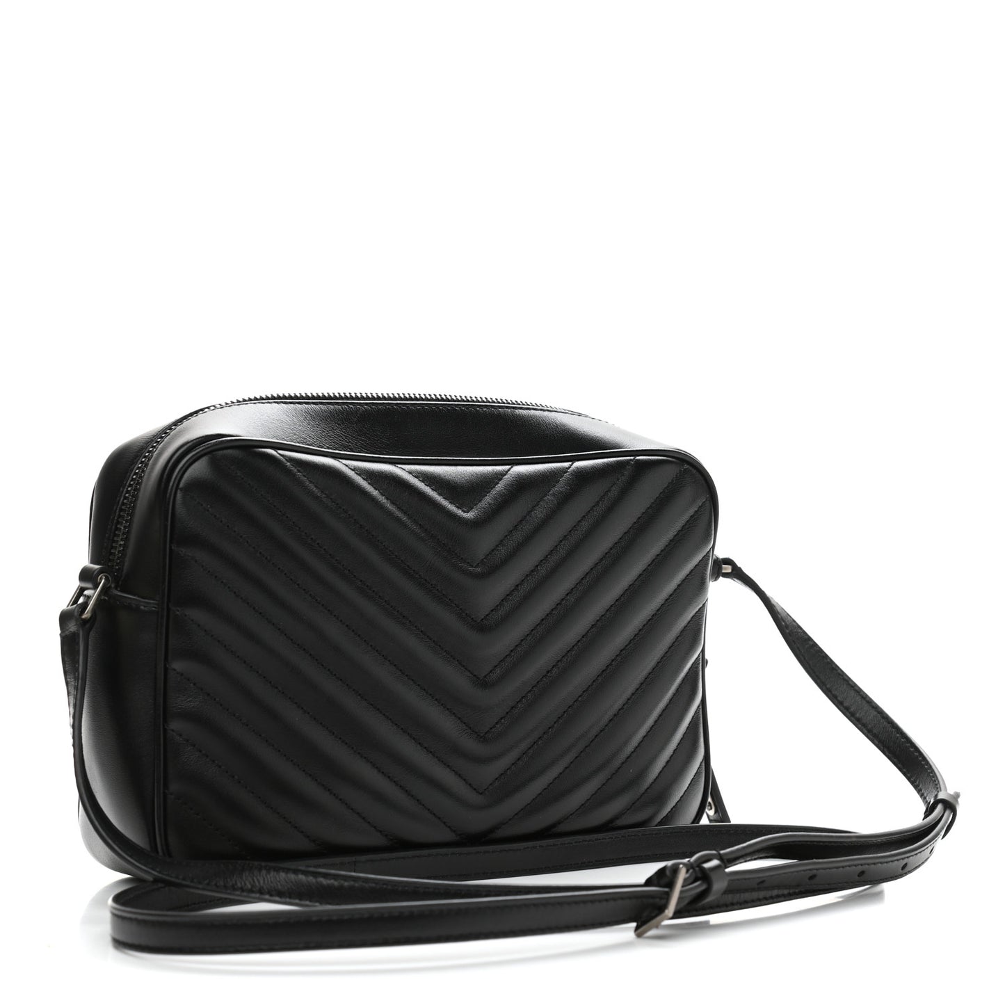 Calfskin Matelasse Monogram Lou Camera Bag Black