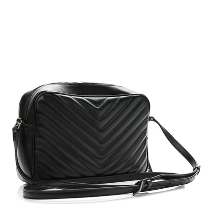 Saint Laurent Calfskin Matelasse Monogram Lou Camera Bag Black 3 of 10