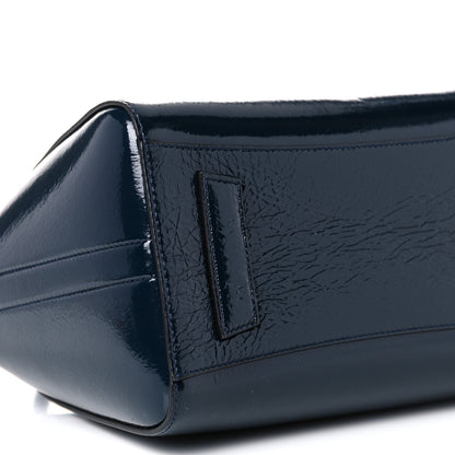 Givenchy Crinkled Patent Deerskin Small Antigona Deep Blue 7 of 12