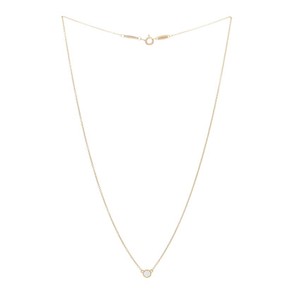 Tiffany 18K Yellow Gold Diamond .19ct Elsa Peretti Diamonds by the Yard Pendant Necklace 2 of 5