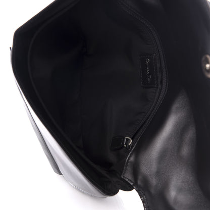 Christian Dior Leather Perforated Trailer Trash Handbag Black 4 of 14