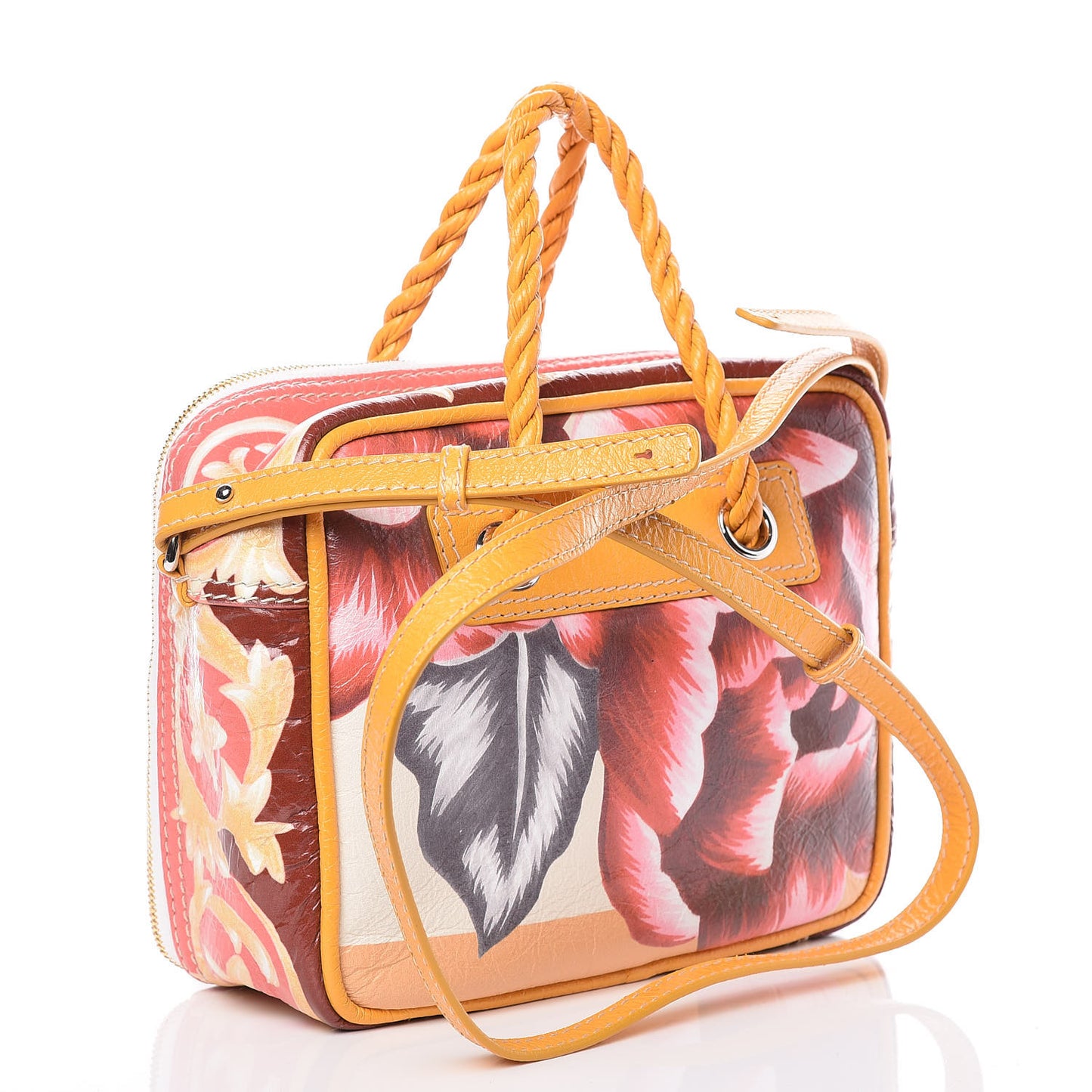 Agneau Floral Print Small Blanket Square Tote Multicolor