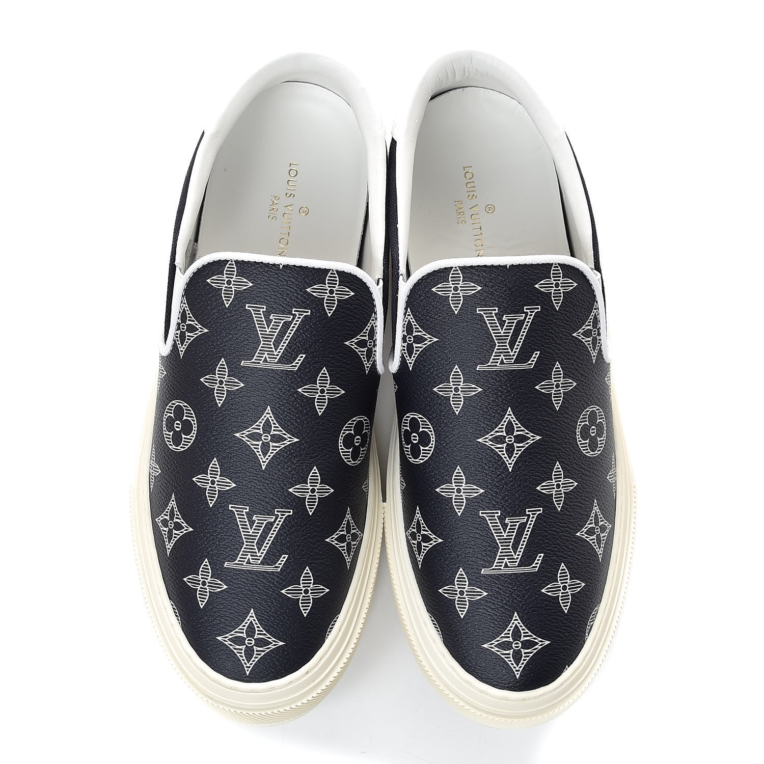 Louis Vuitton Savane Monogram Trocadero Slip On Sneakers 6 Encre 5 of 11