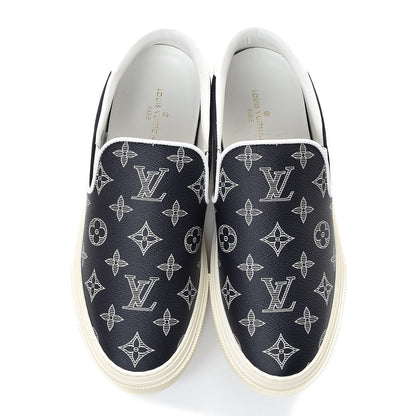 Louis Vuitton Savane Monogram Trocadero Slip On Sneakers 6 Encre 5 of 11