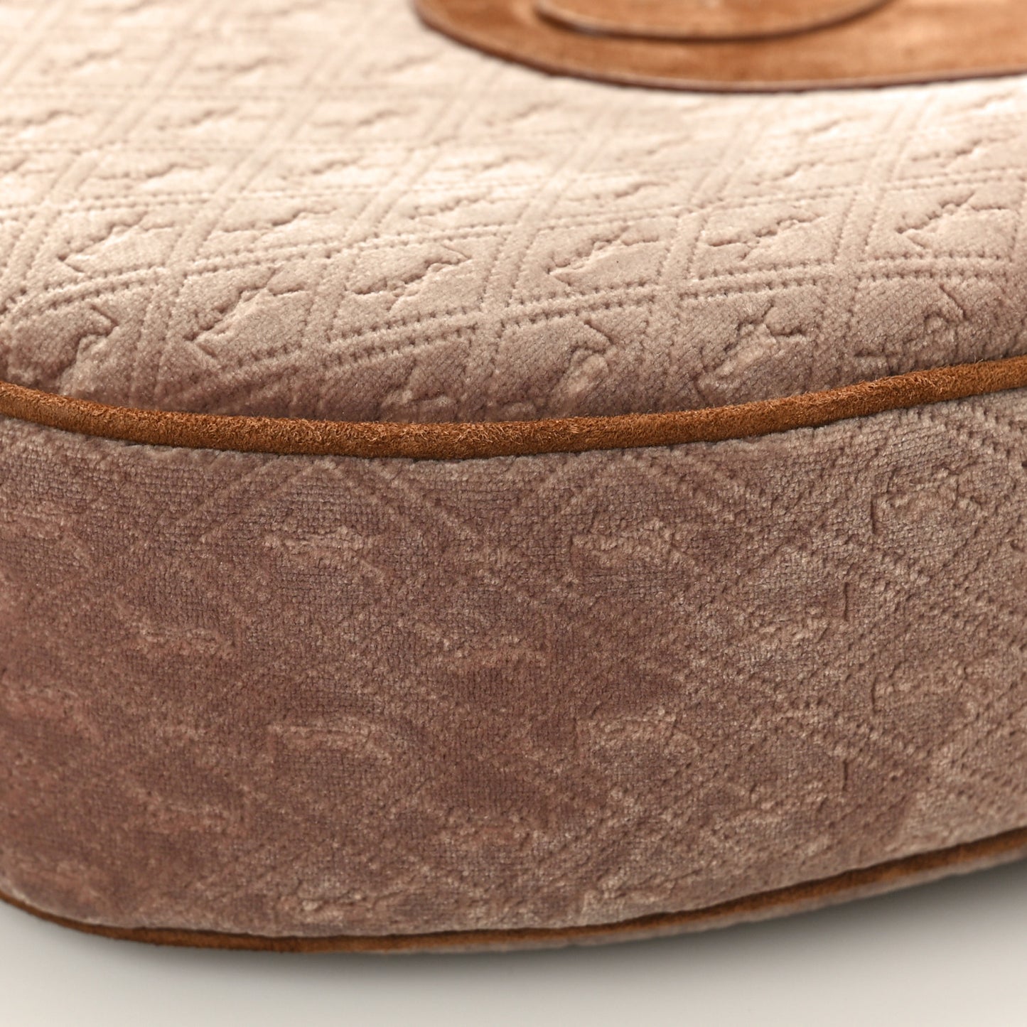 Velvet Suede Le Monogramme Coeur Crossbody Brown