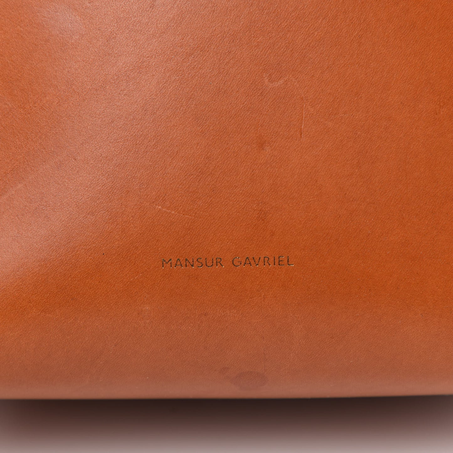 Vegetable Tanned Calfskin Mini Bucket Bag Cammello Dolly