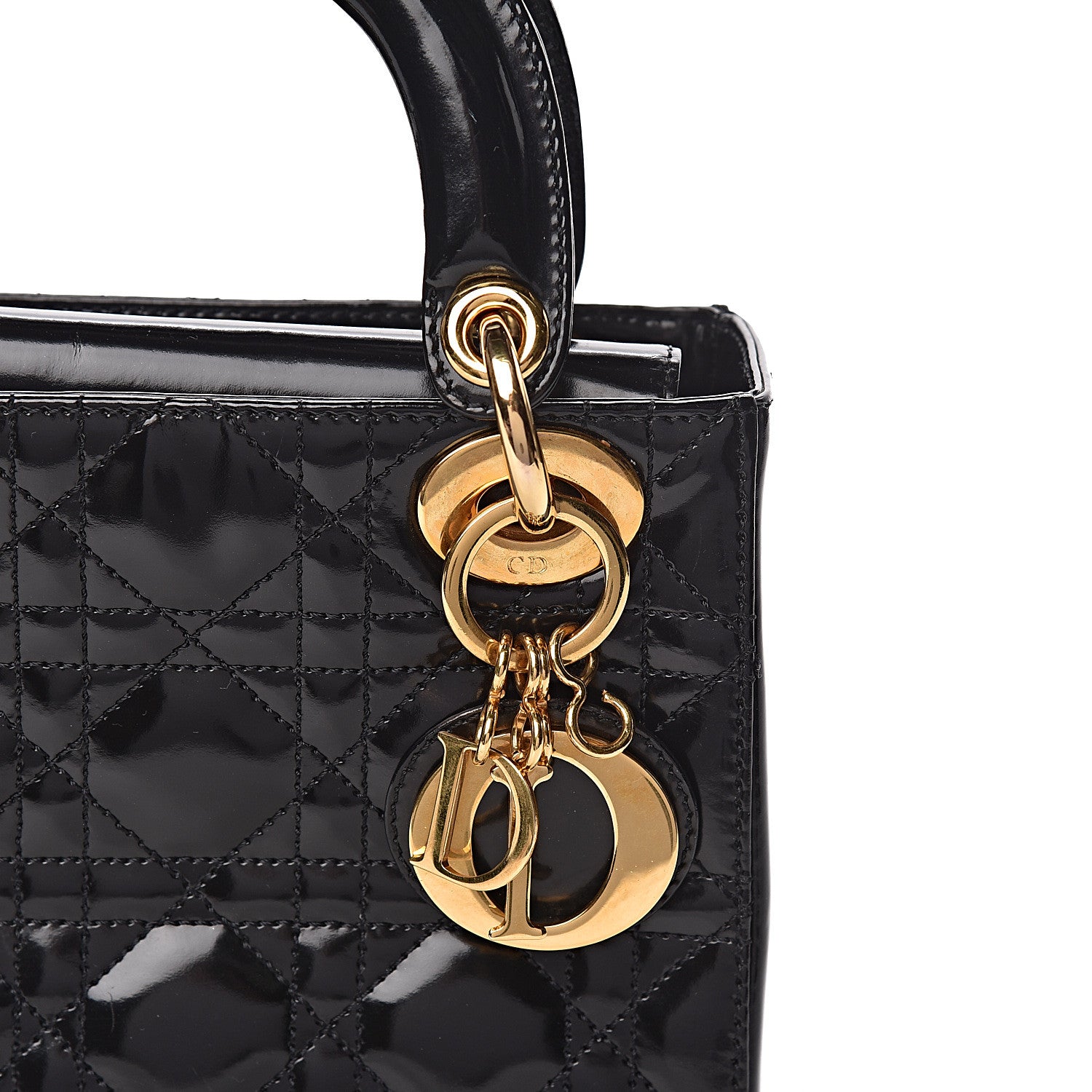 Christian Dior Patent Cannage Mini Lady Dior Black 10 of 13