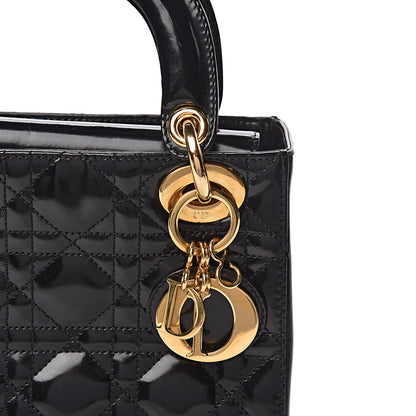 Christian Dior Patent Cannage Mini Lady Dior Black 10 of 13