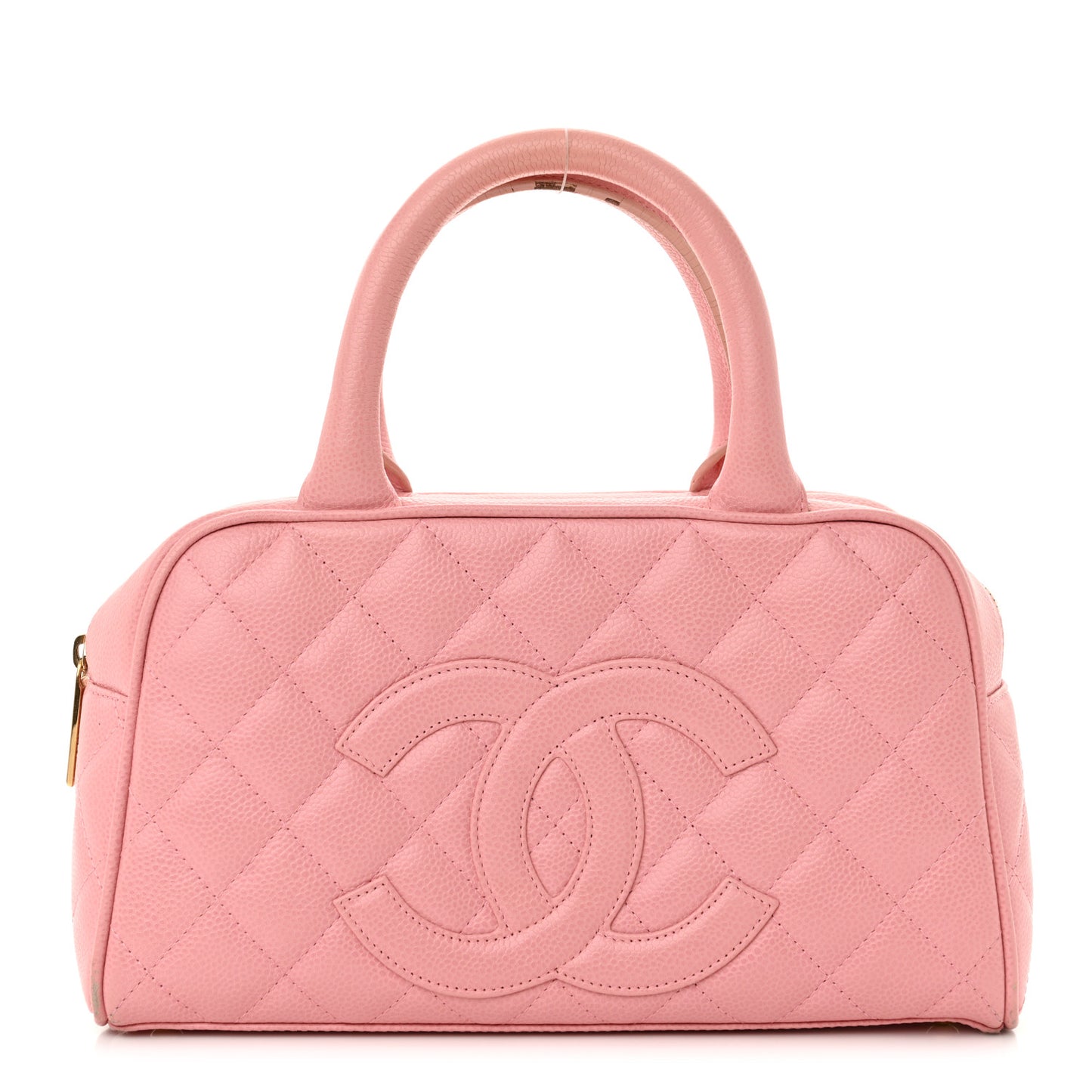Caviar Quilted Small Bowler Pink