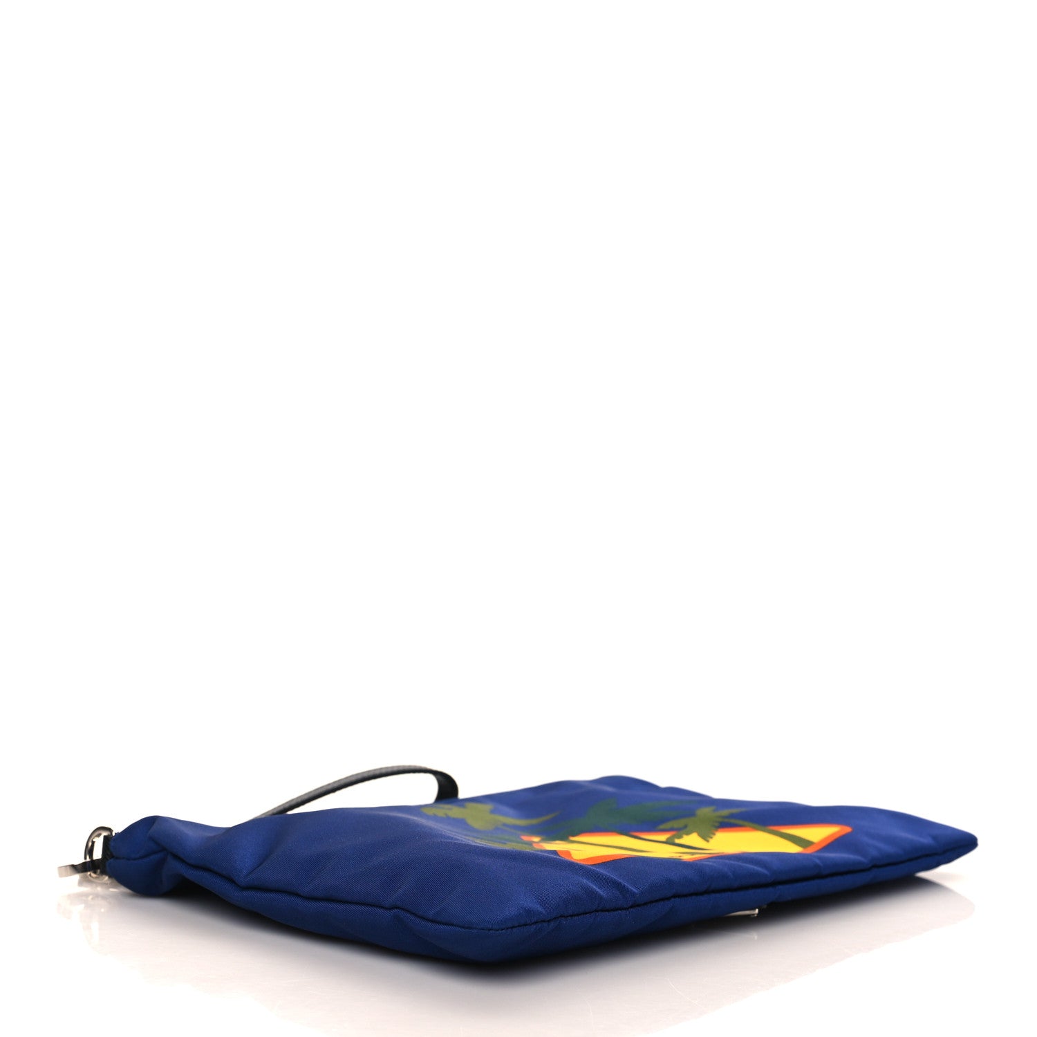 Prada Tessuto Nylon Saffiano Wristlet Bluette 4 of 7