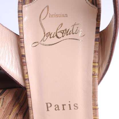 Christian Louboutin Leather Glory 140 Platform Sandals 36.5 Brown 6 of 7
