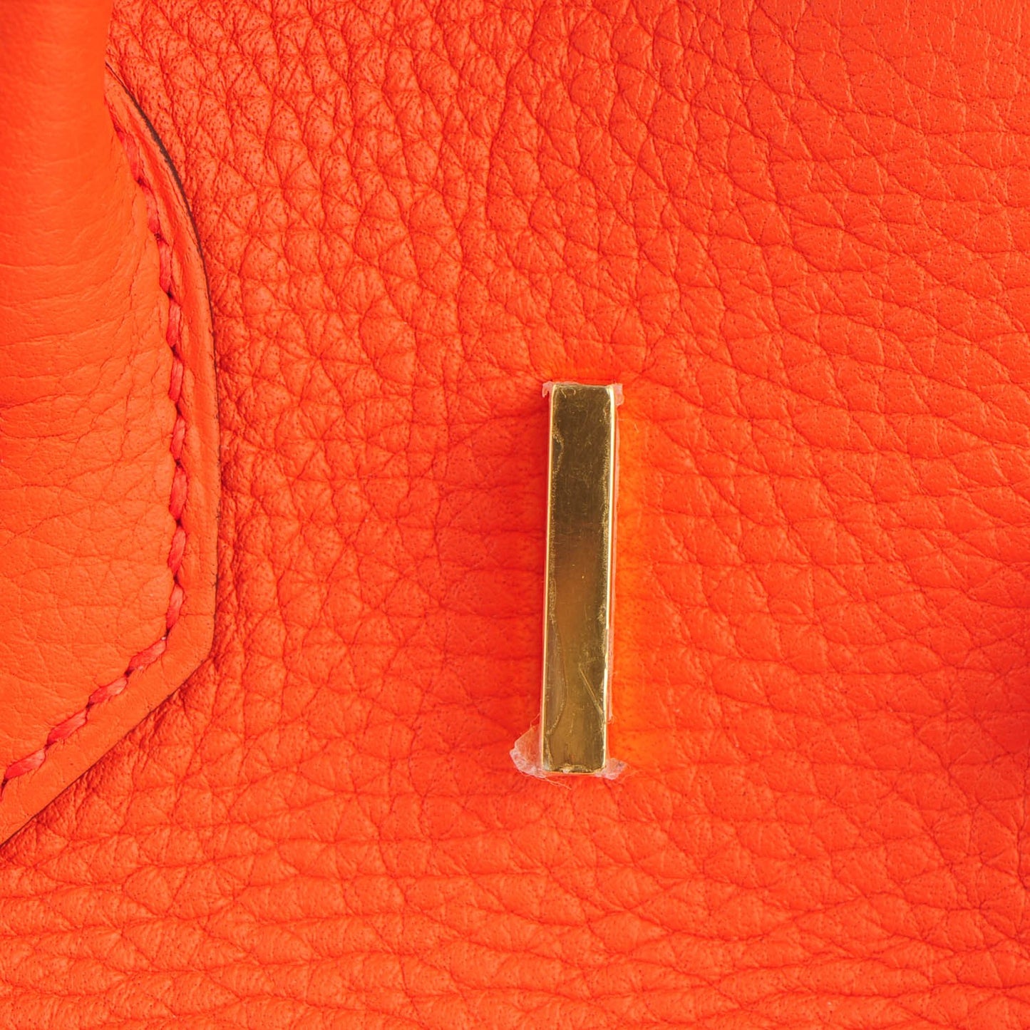 Taurillon Clemence Birkin 30 Orange Poppy