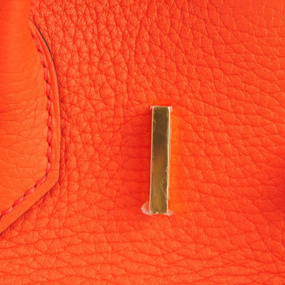 Hermes Taurillon Clemence Birkin 30 Orange Poppy 15 of 27