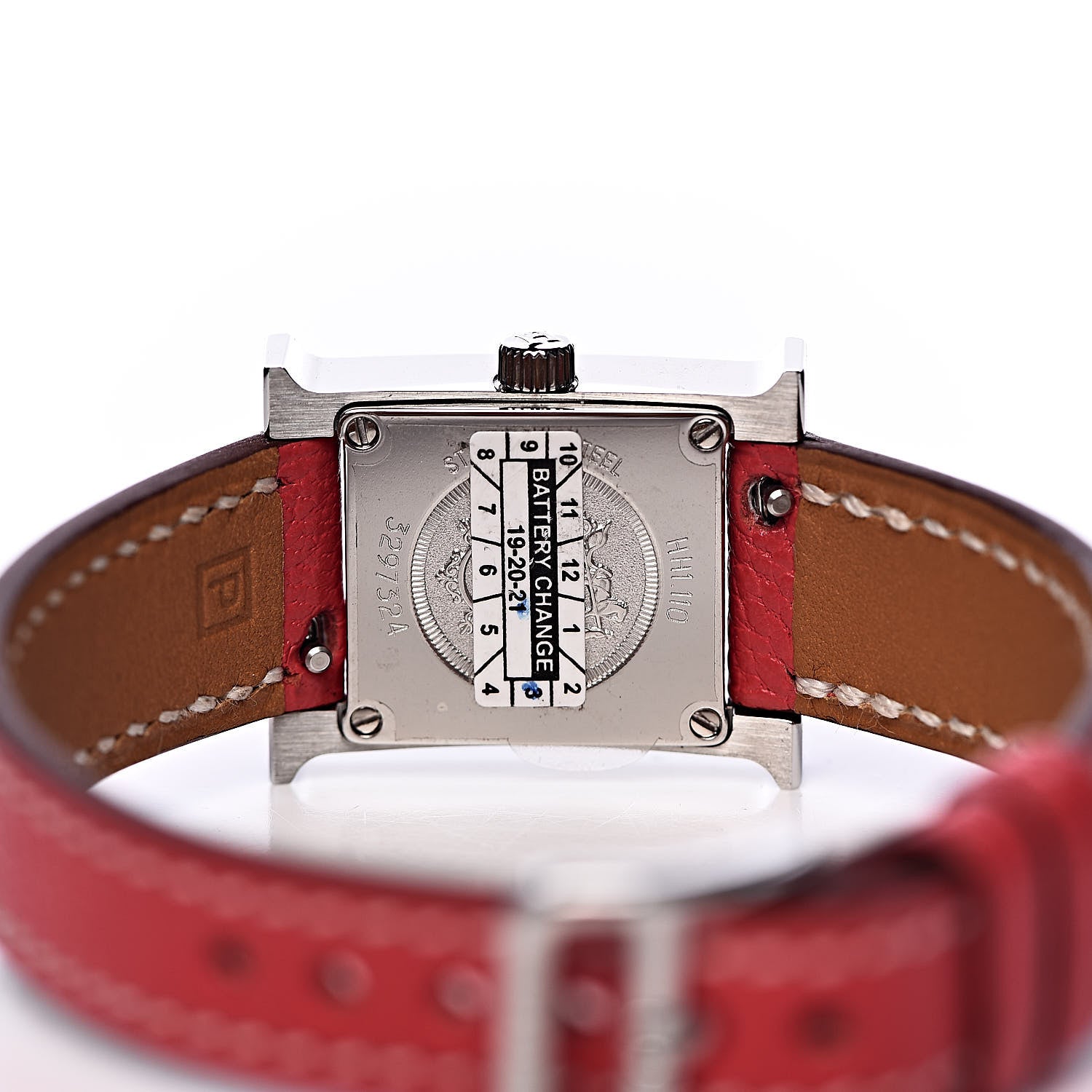 Hermes Stainless Steel Chevre Mysore 17.2mm Heure H Hour Quartz Watch Bougainvillea 5 of 10