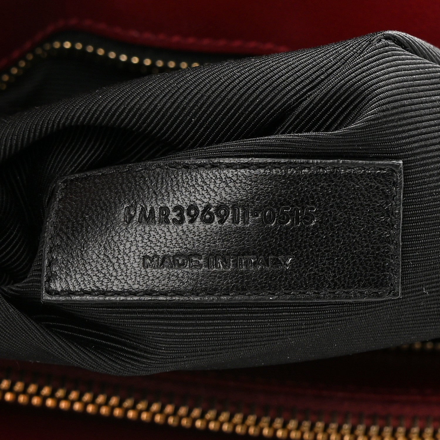 Saint Laurent Grain De Poudre Matelasse Chevron Monogram Shopping Bag Oxblood 7 of 14