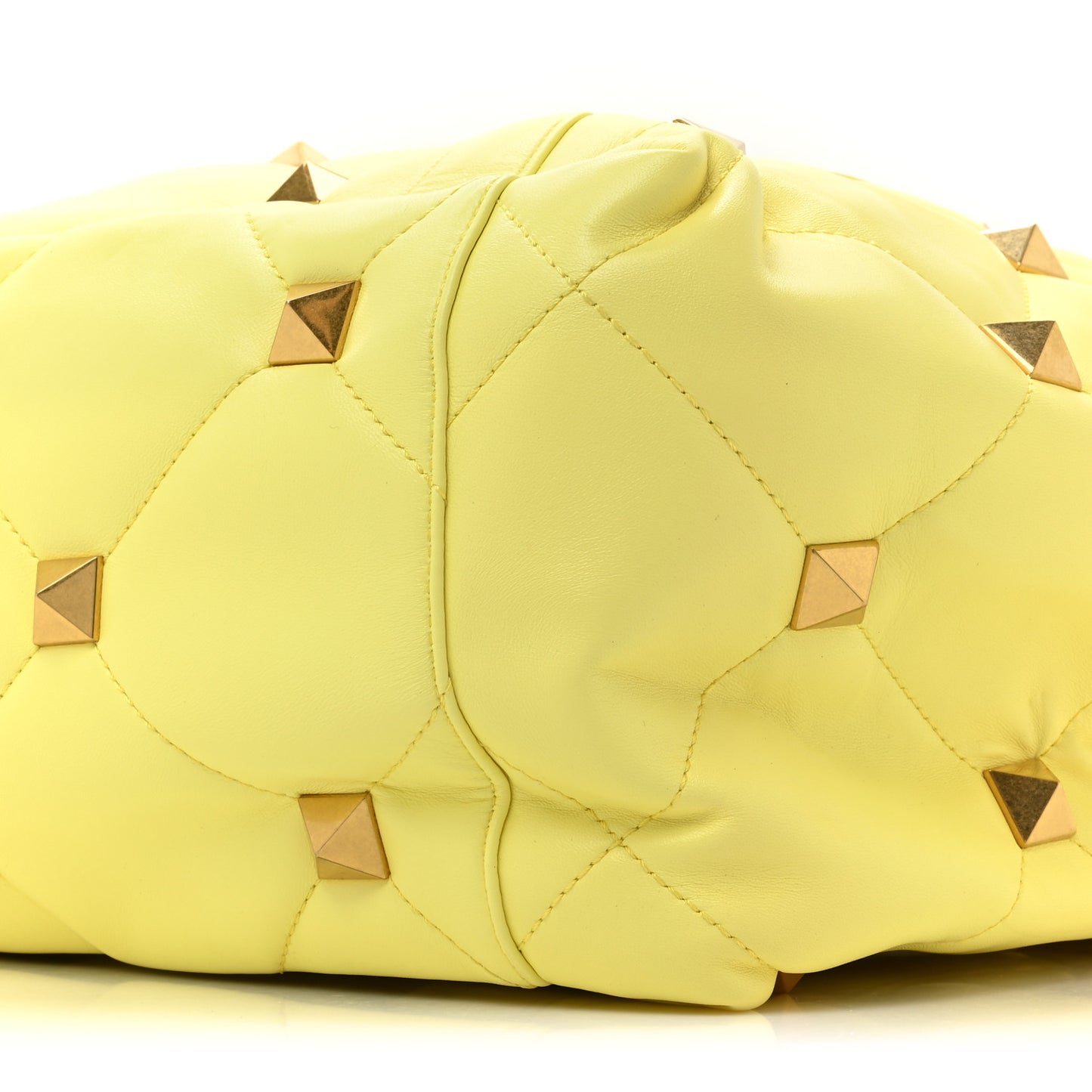 Nappa Medium Roman Stud Tote Lime Sorbet