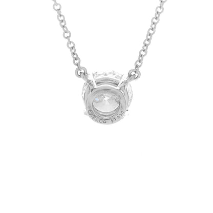 Tiffany Platinum Diamond 1.22ct Solitaire Pendant Necklace 3 of 4
