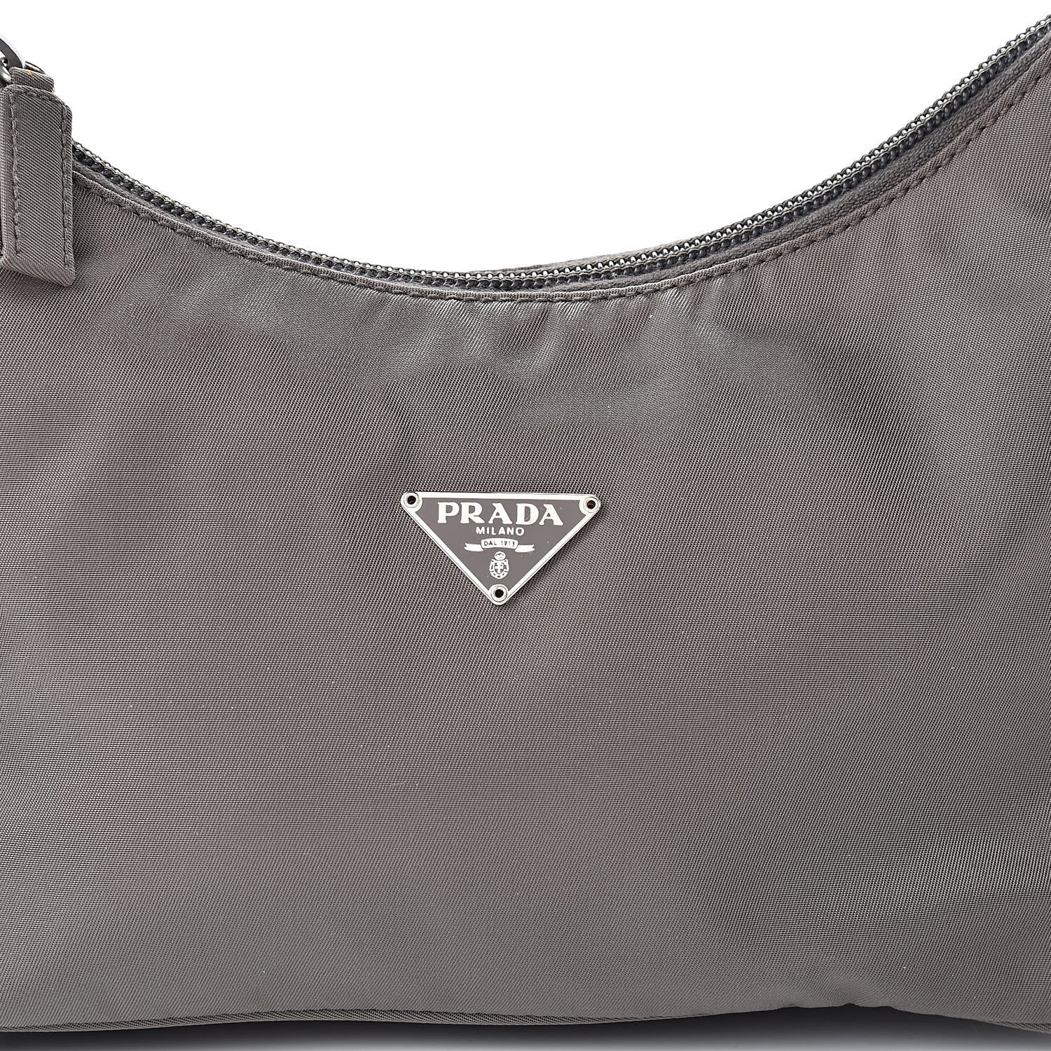 Prada Tessuto Nylon Small Shoulder Bag Grey 8 of 10