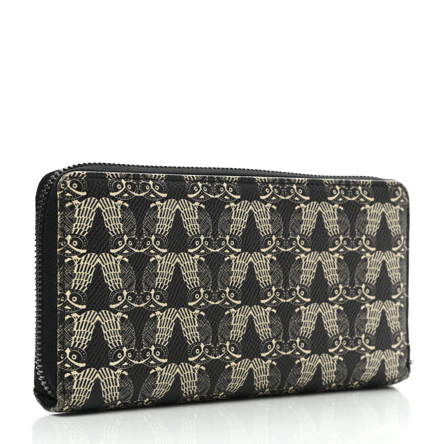 Dolce & Gabbana Dauphine Owl Print Zip Around Wallet Black 2 of 7