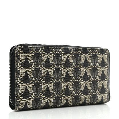 Dolce & Gabbana Dauphine Owl Print Zip Around Wallet Black 2 of 7