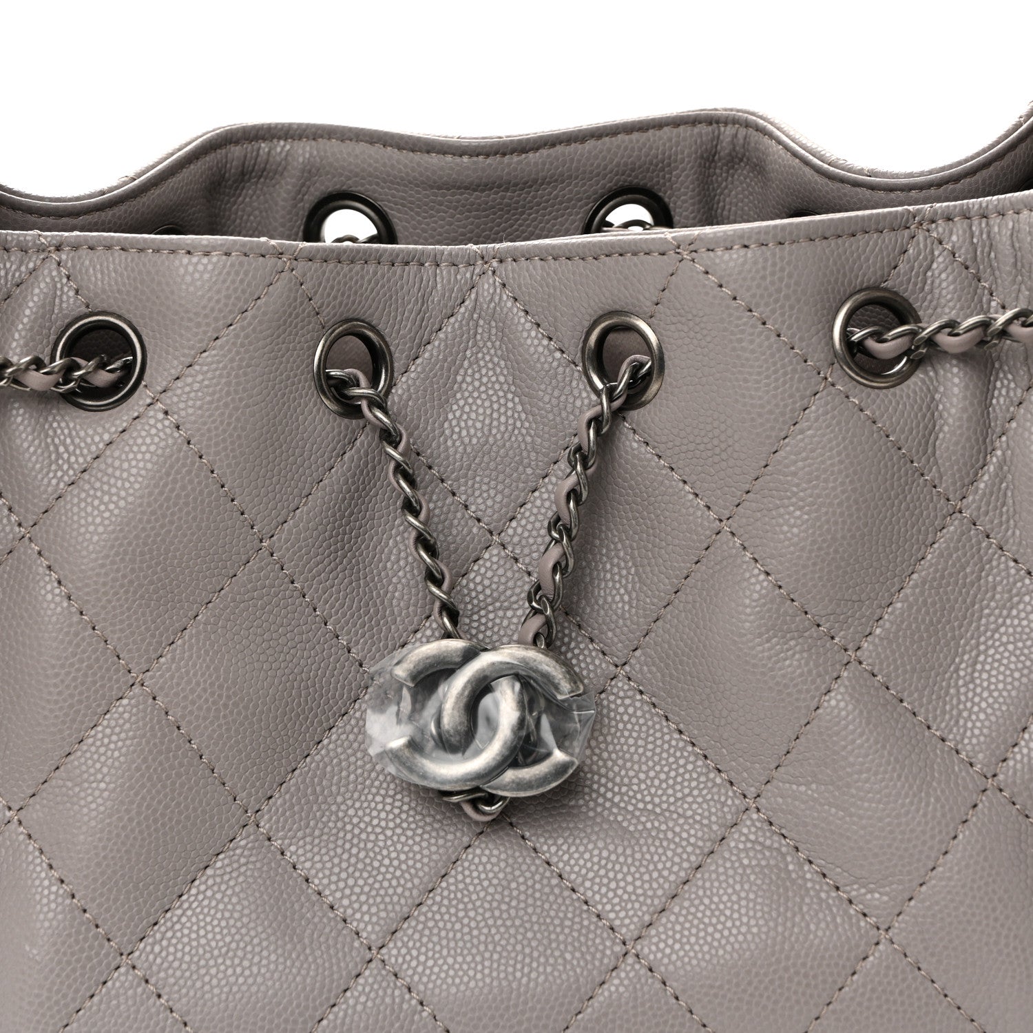 Chanel Caviar Quilted Mini Chanel 25 Handbag Dark Grey 8 of 10