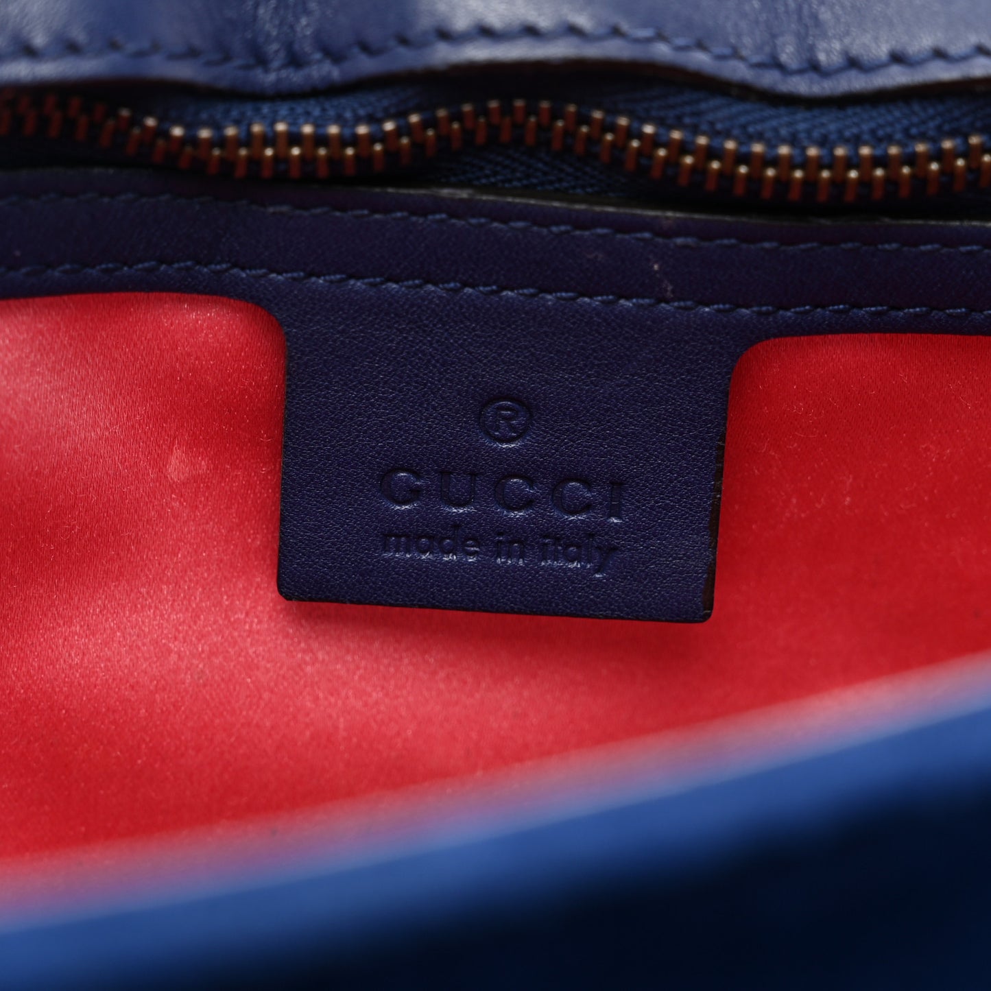 Velvet Matelasse Medium GG Marmont Shoulder Bag Cobalt Blue