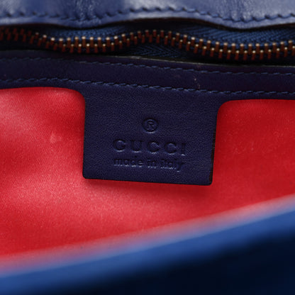 Gucci Velvet Matelasse Medium GG Marmont Shoulder Bag Cobalt Blue 7 of 11