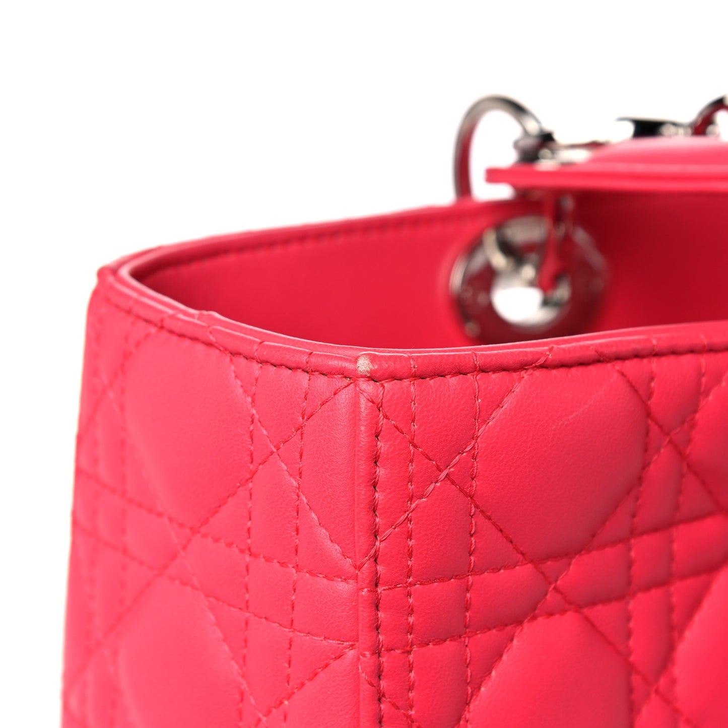 Lambskin Cannage Large Lady Dior Pink