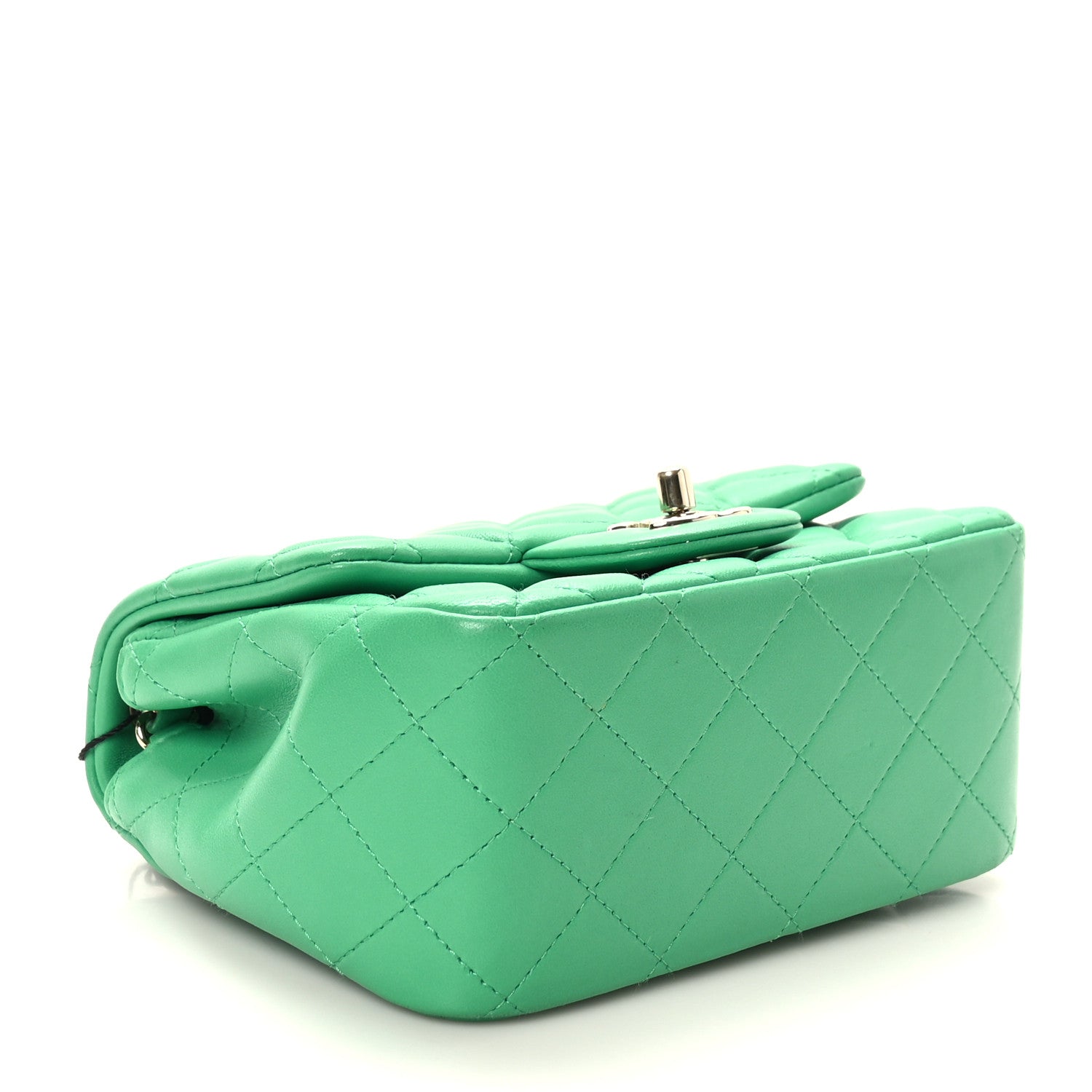 Chanel Lambskin Quilted Mini Square Flap Green 4 of 9