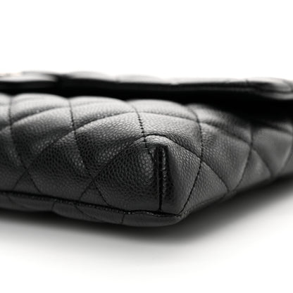 Chanel Caviar Quilted Flap Clutch Black 10 of 11