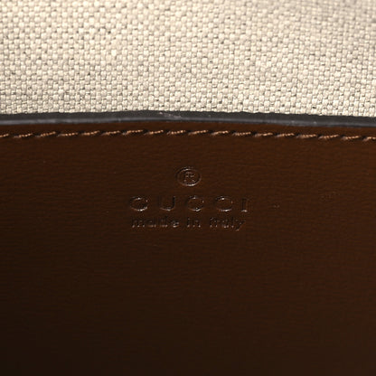 Gucci GG Supreme Monogram Azalea Calfskin Retro Interlocking G Flat Messenger Bag Beige Ebony Brown Sugar 5 of 7