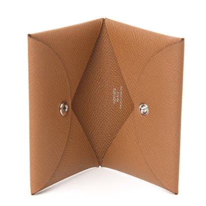 Hermes Epsom Calvi Card Case Gold 4 of 7