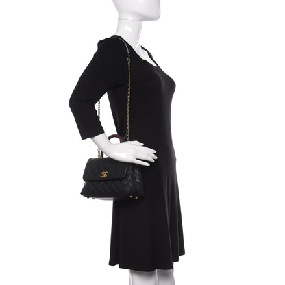 Chanel Caviar Lizard Quilted Mini Coco Handle Flap Black 2 of 11