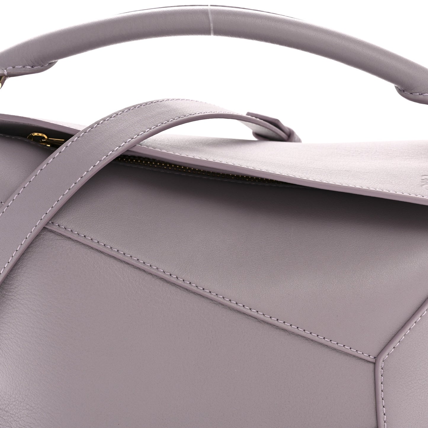 Soft Grained Calfskin Small Puzzle Edge Bag Pale Aubergine Glaze