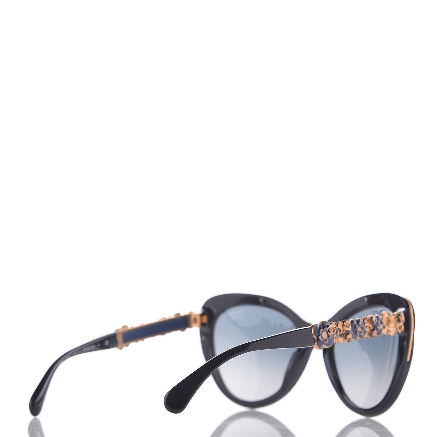 Polarized Bijou Cat Eye Sunglasses 5354 Navy