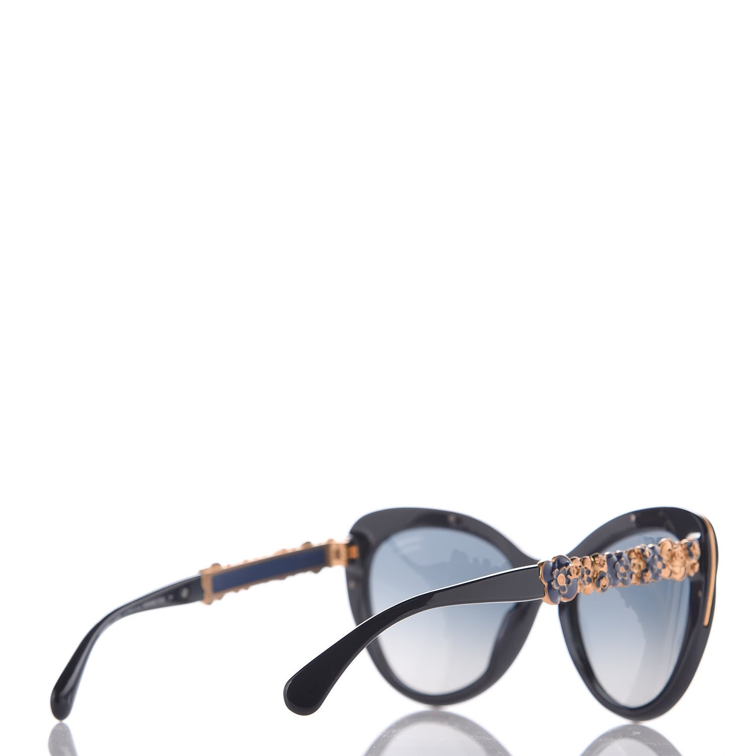 Chanel Polarized Bijou Cat Eye Sunglasses 5354 Navy 4 of 9