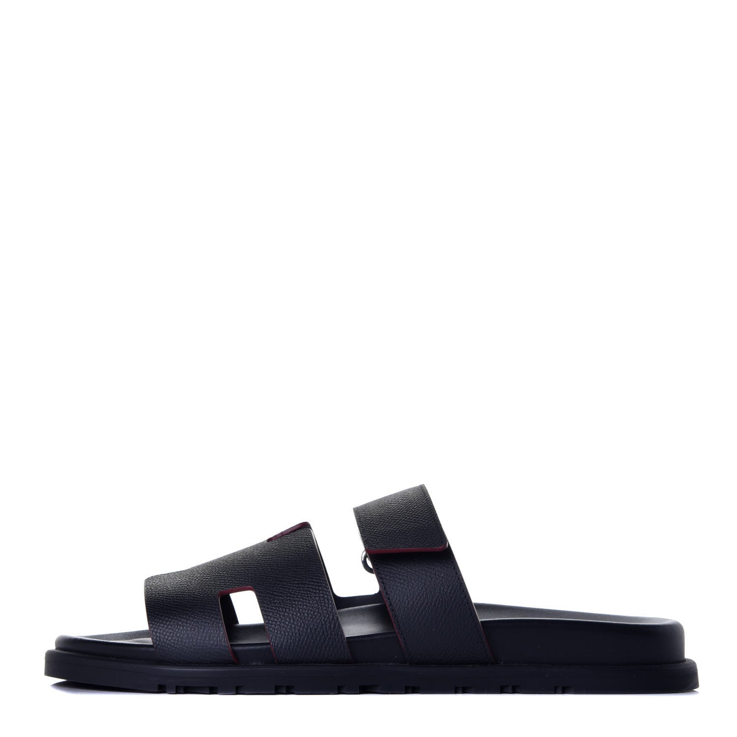 Hermes Epsom Mens Chypre Sandals 42 Black 1 of 8