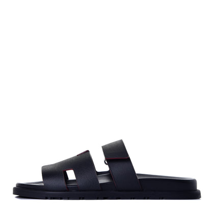 Hermes Epsom Mens Chypre Sandals 42 Black 1 of 8