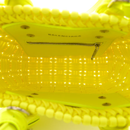Balenciaga Faux Calfskin XXS Bistro Basket Fluo Yellow 5 of 14