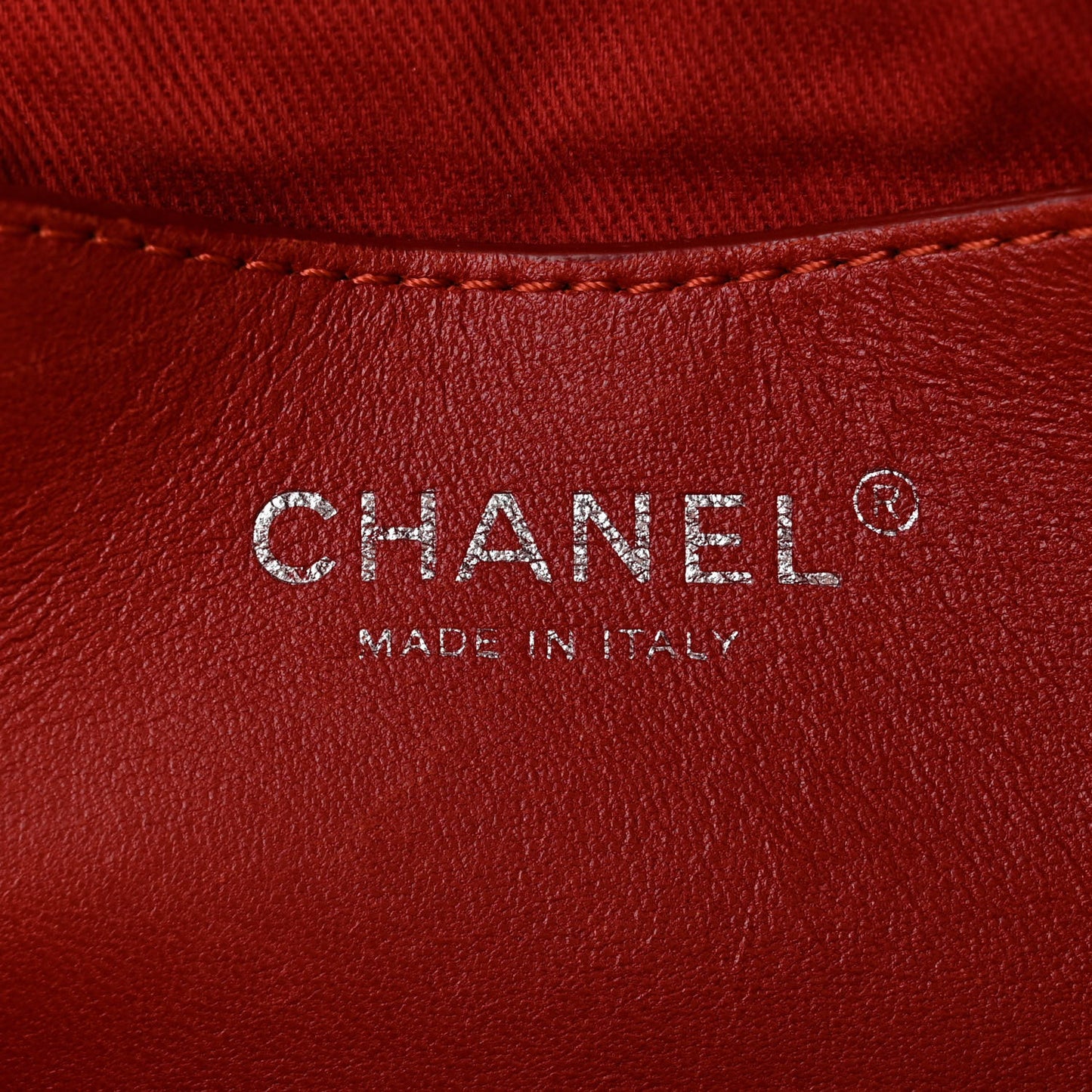 Glazed Calfskin Quilted Large Just Mademoiselle Bowling Bag Red