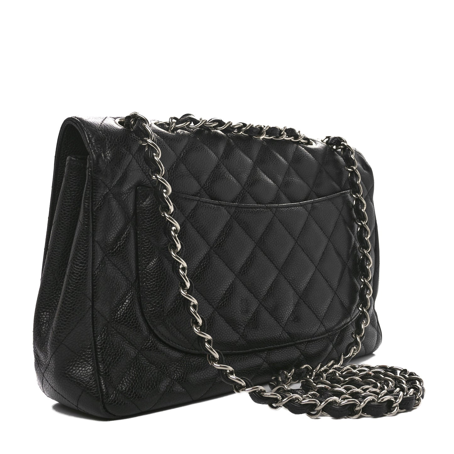 Caviar Quilted Jumbo Single Flap Black