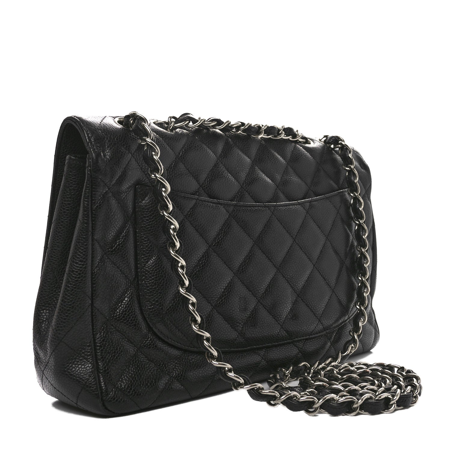 Chanel Caviar Quilted Jumbo Single Flap Black 3 of 11