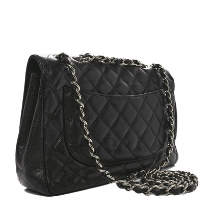 Chanel Caviar Quilted Jumbo Single Flap Black 3 of 11