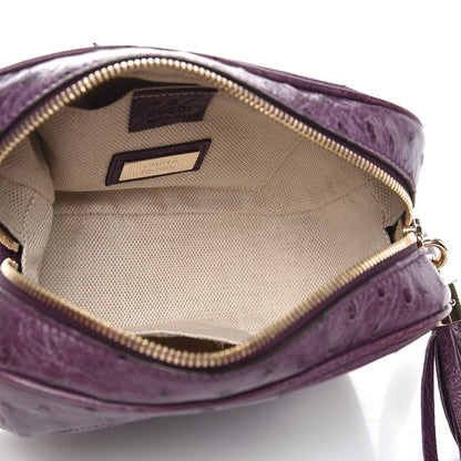 Gucci Ostrich Small Soho Disco Bag Grape Royal 5 of 9
