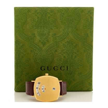 Gucci Stainless Steel Alligator 35mm Grip Quartz Watch Burgundy 5 of 5