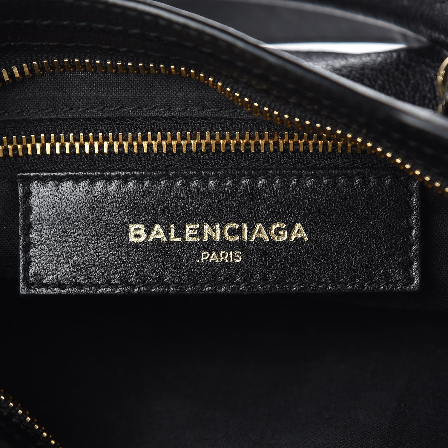 Balenciaga Chevre Gold Metallic Edge Hardware Mini City Black 6 of 12