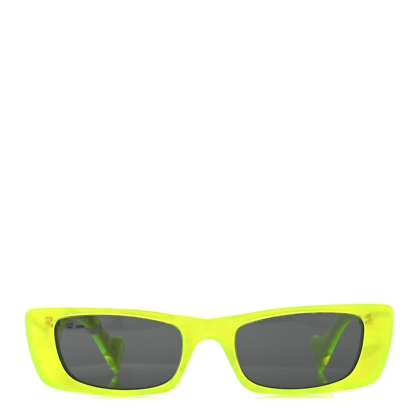 Acetate Rectangular Sunglasses GG0516S Fluorescent Yellow