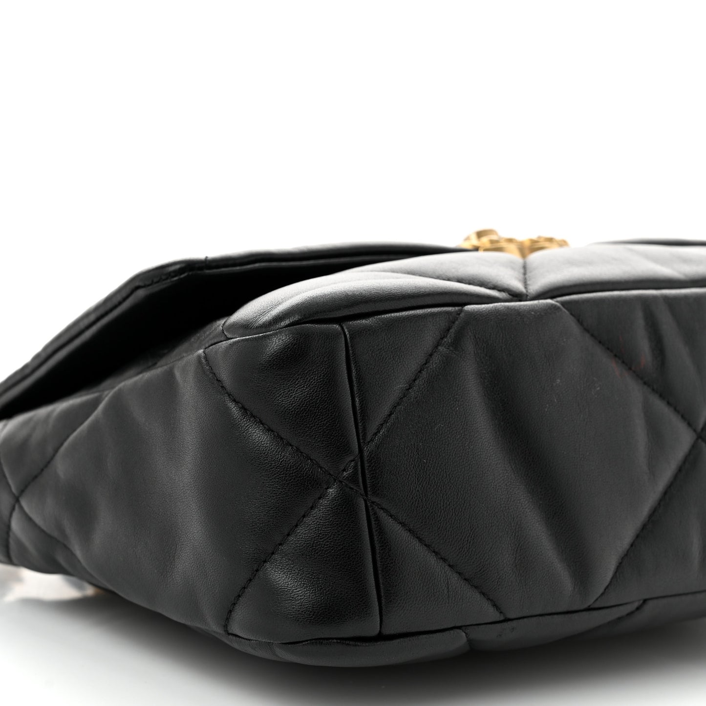 Lambskin Quilted Medium Chanel 19 Flap Black