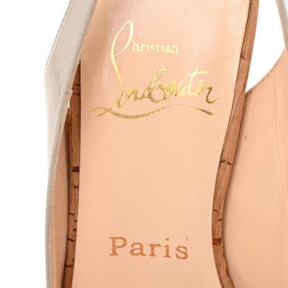 Christian Louboutin Patent Cork So Private 120 Pumps  37 Nude 8 of 9